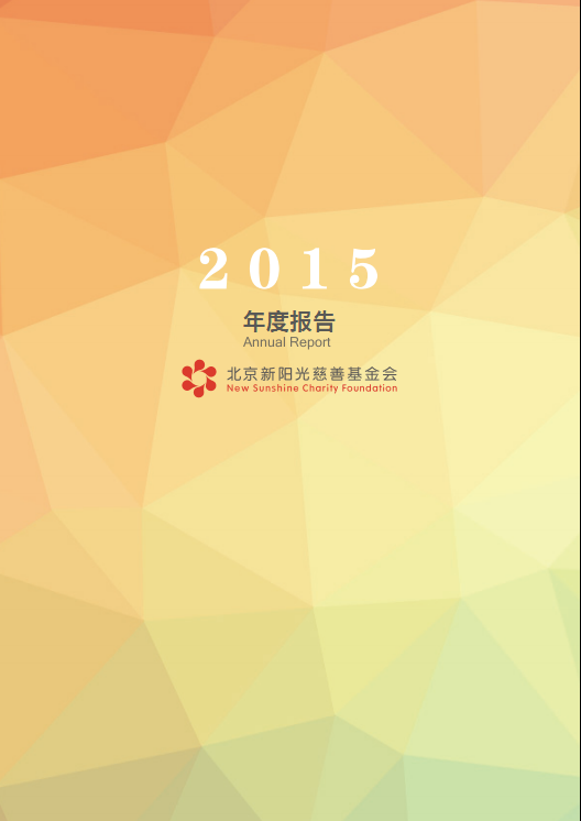 北京新阳光慈善基金会2015年度工作报告